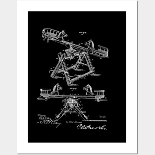 Seesaw Vintage Patent Hand Drawing Posters and Art